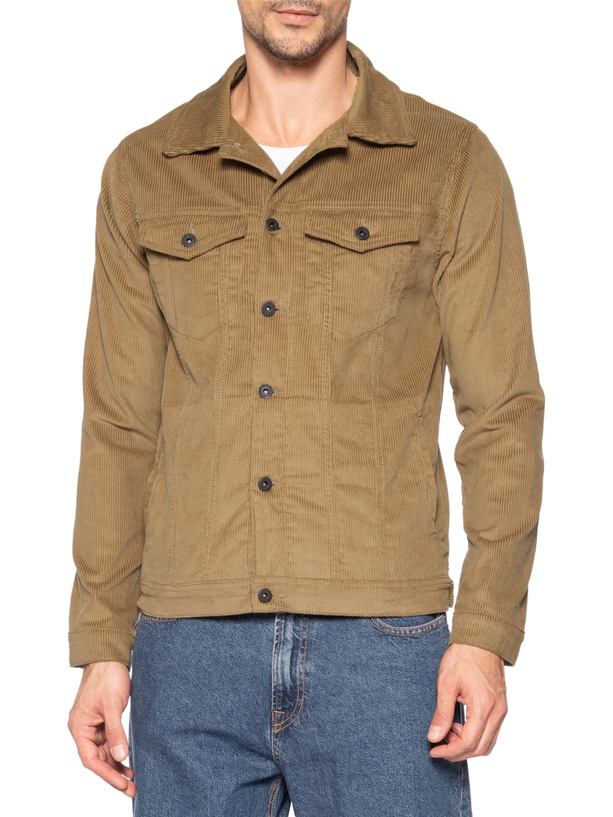Jaqueta Masculina 5 Pockets Cotelê Marrom Sergio K