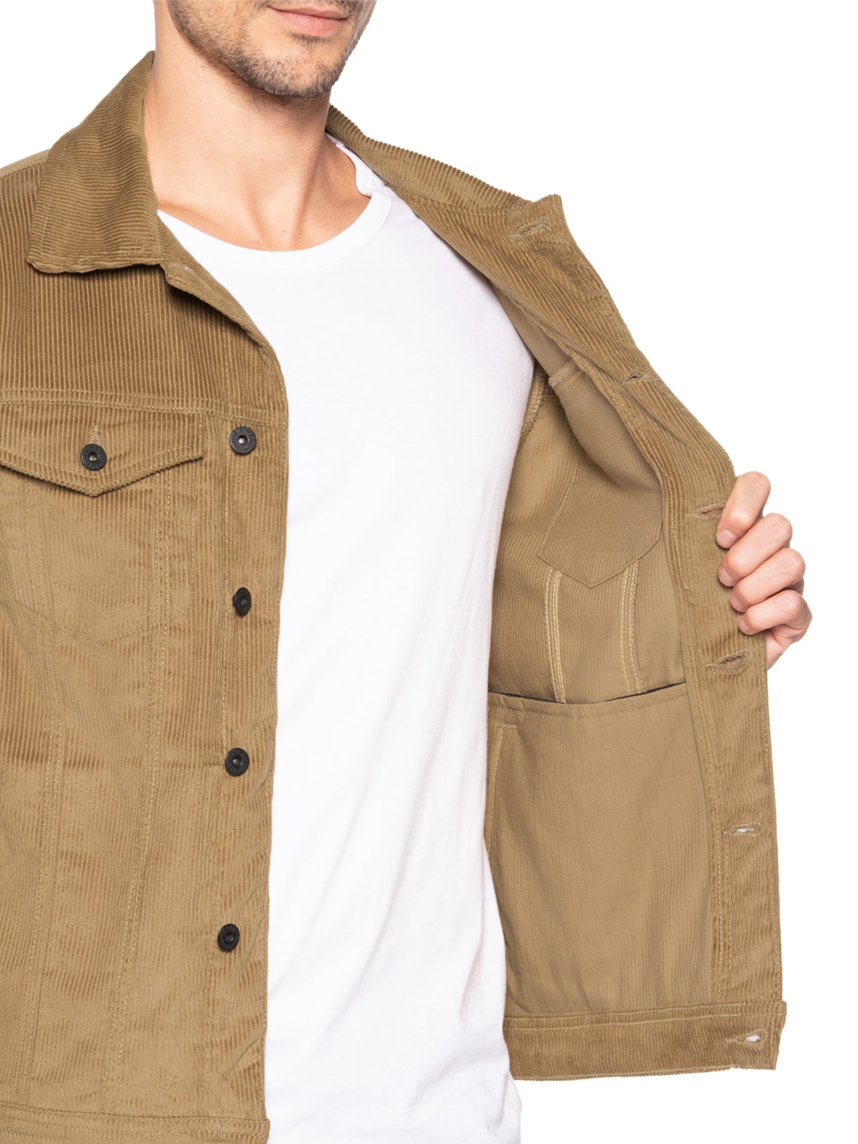 Jaqueta Masculina 5 Pockets Cotelê Marrom Sergio K