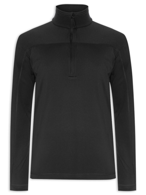 Jaqueta Masculina Abisko Lite Fleece 1/2 Zip - Preto