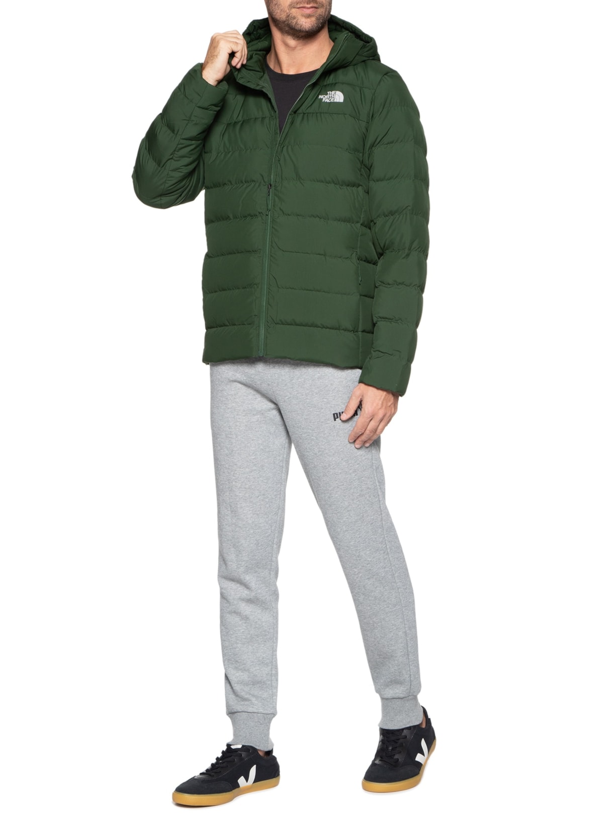 Jaqueta Masculina Aconcágua 3 Hoodie Verde The North Face