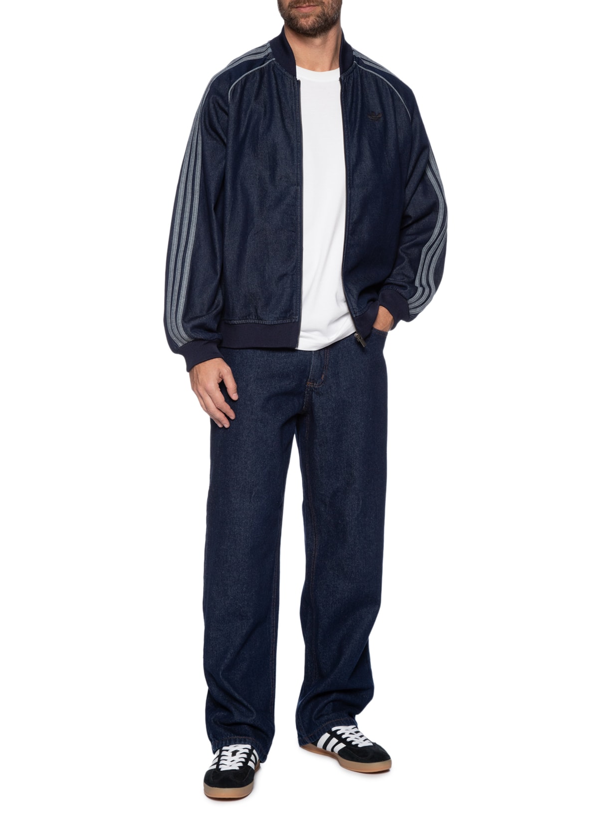 Jaqueta Masculina Adicolor Loose Azul Adidas Originals