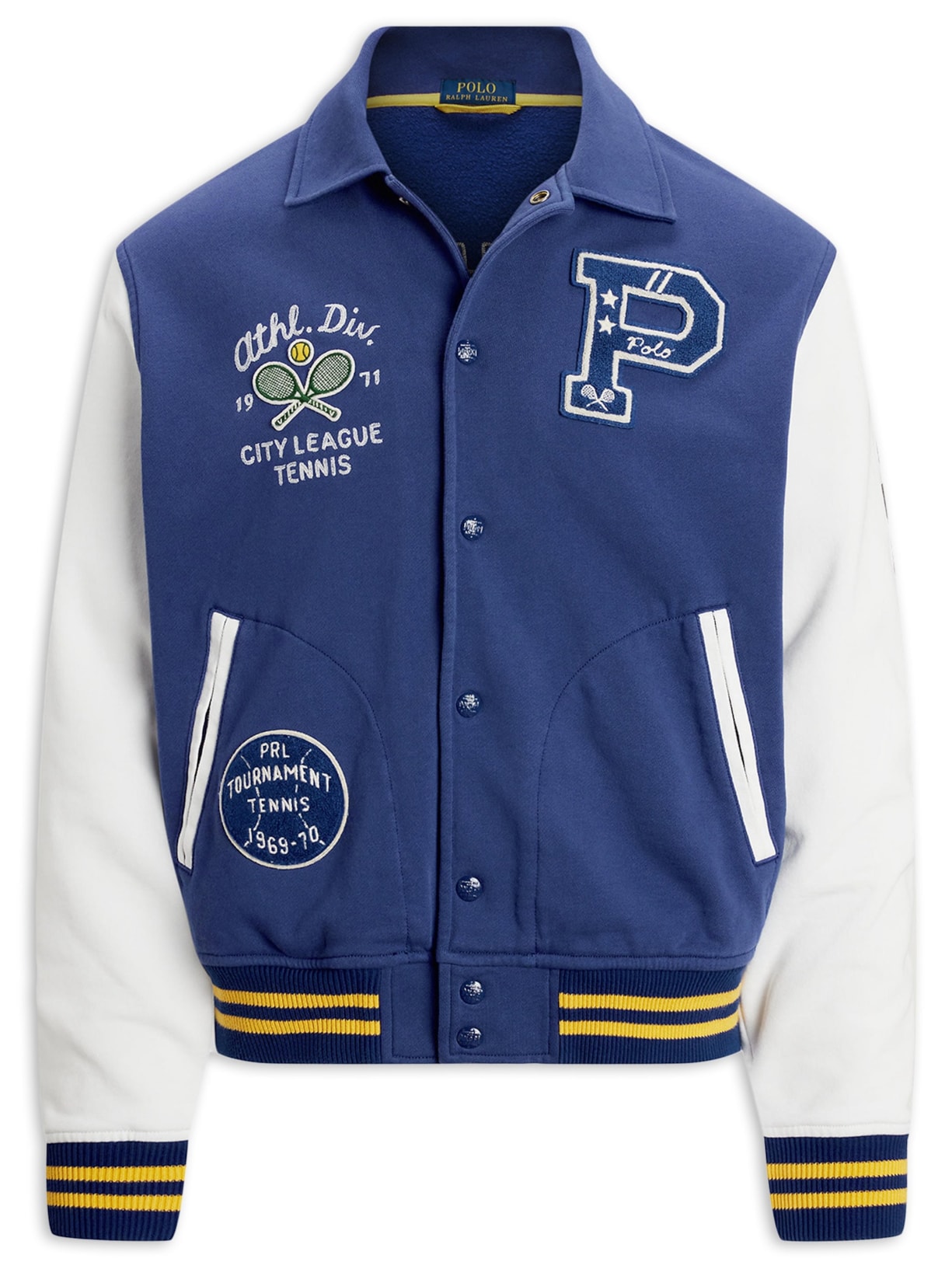 Jaqueta Masculina Athletic Club Varsity Azul Polo Ralph Lauren