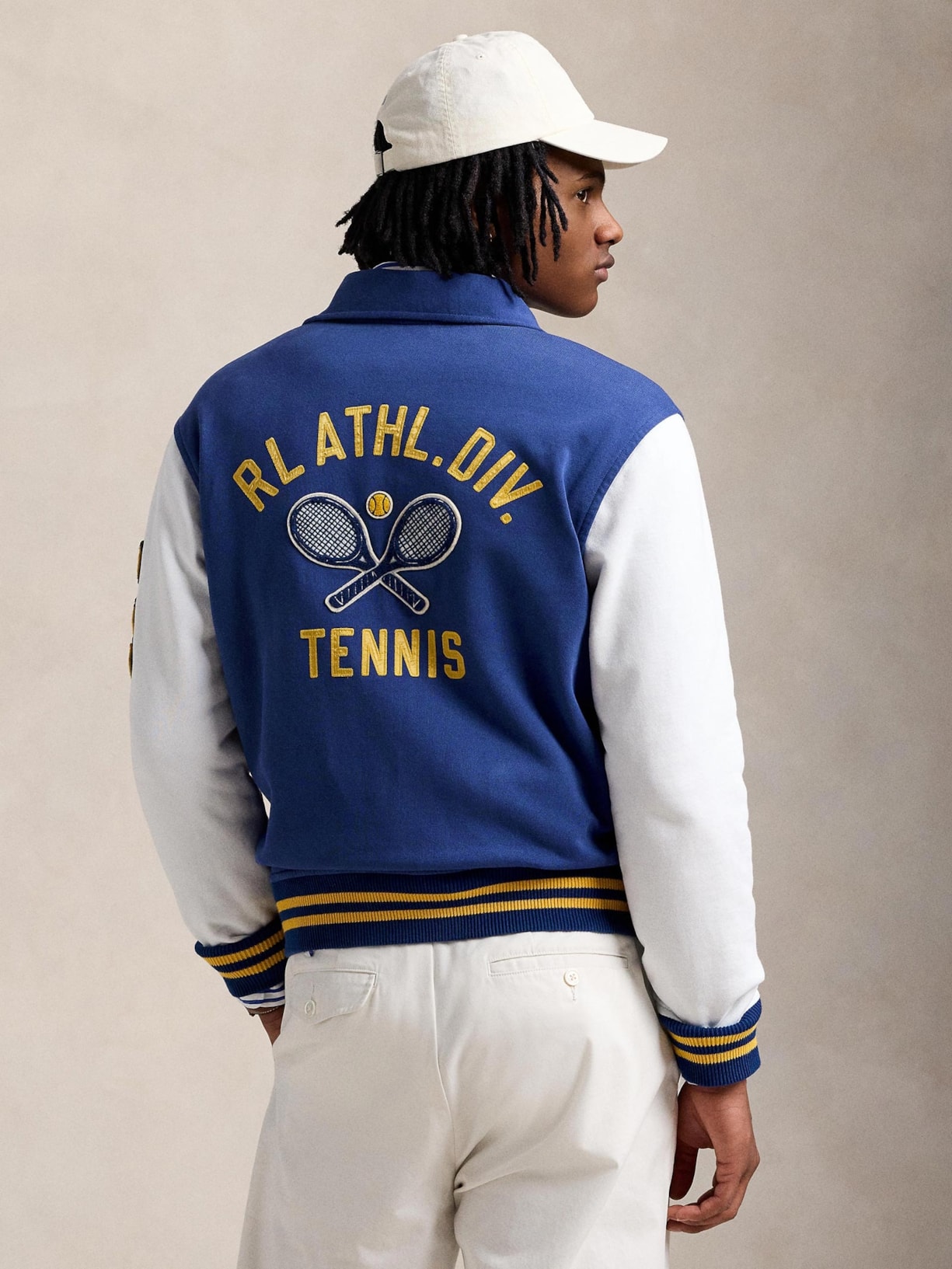 Jaqueta Masculina Athletic Club Varsity Azul Polo Ralph Lauren