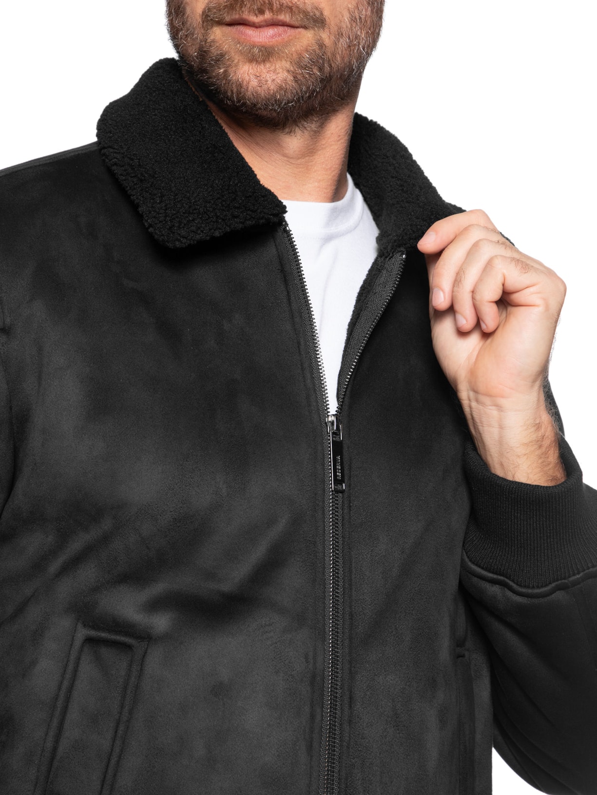 Jaqueta Masculina Aviador Sherpa Preto Reserva