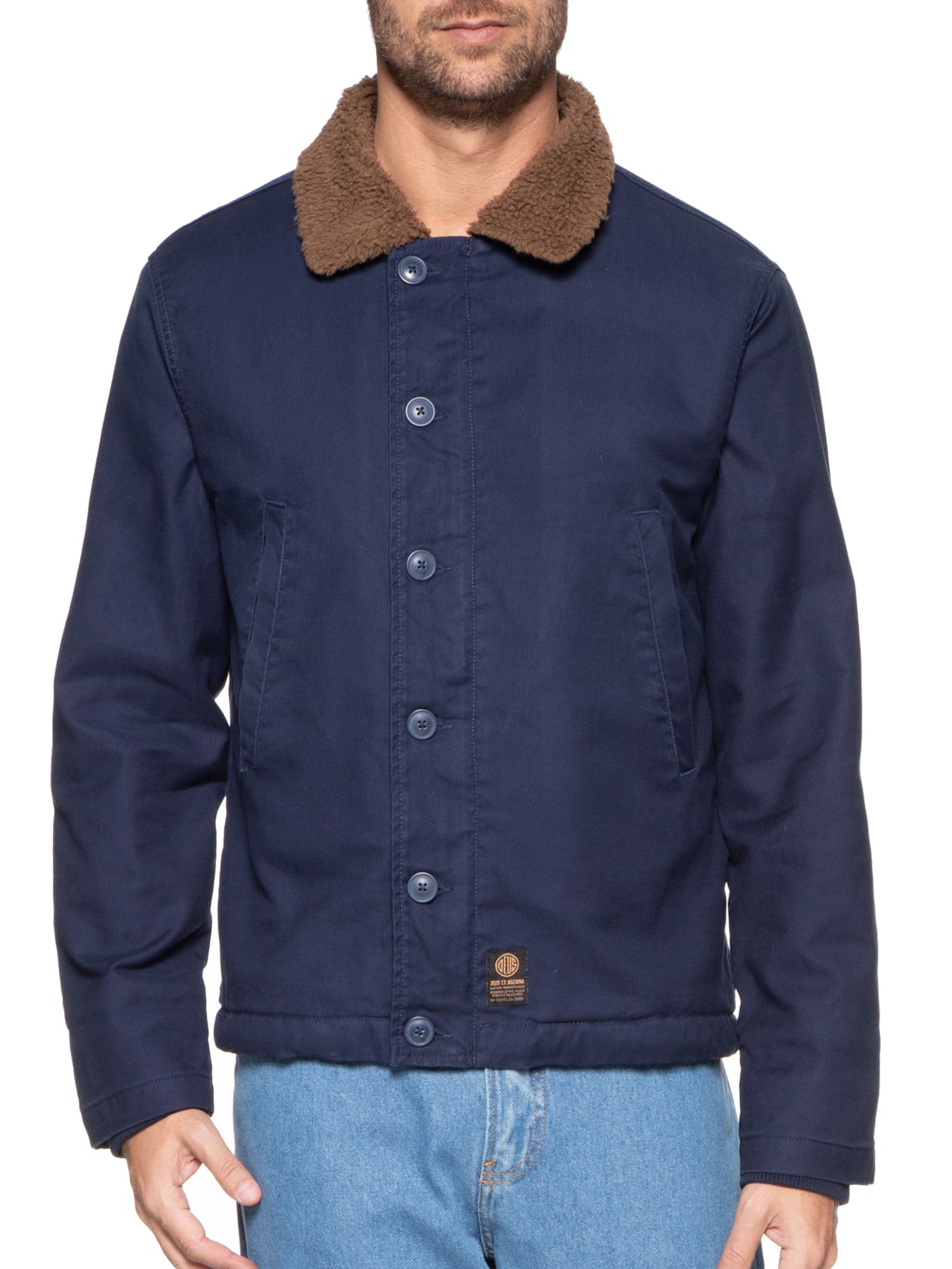 Jaqueta Masculina Barry Deck Azul Deus Ex Machina