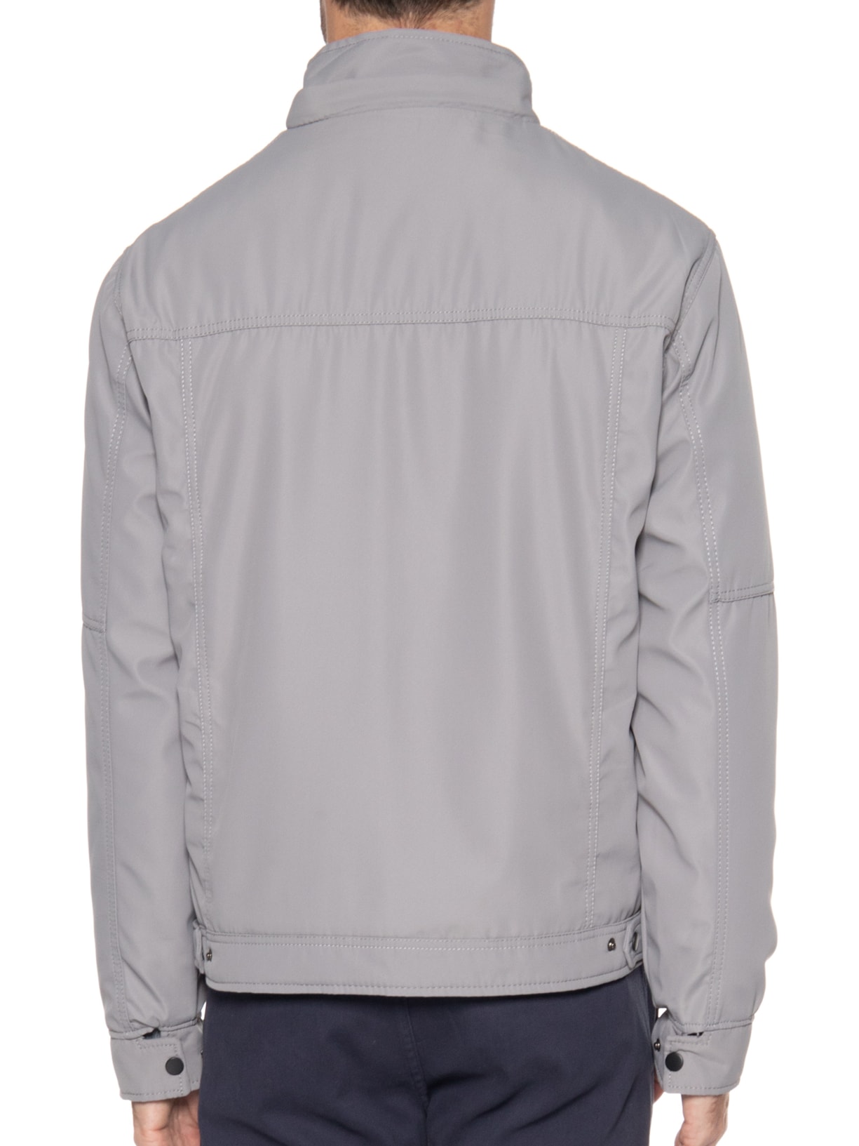 Jaqueta Masculina Básica Cinza '2 Essential