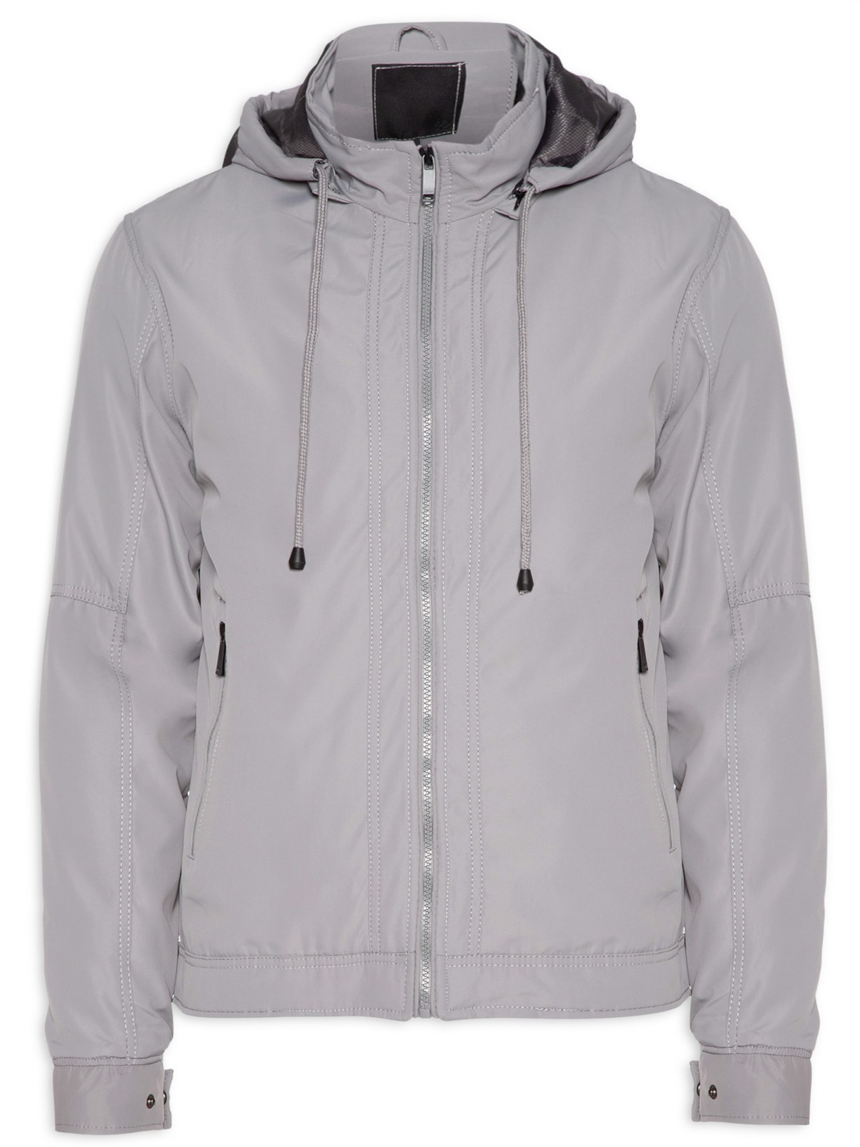 Jaqueta Masculina Básica Cinza '2 Essential