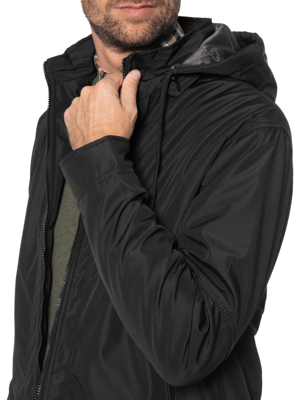 Jaqueta Masculina Básica Preto '2 Essential