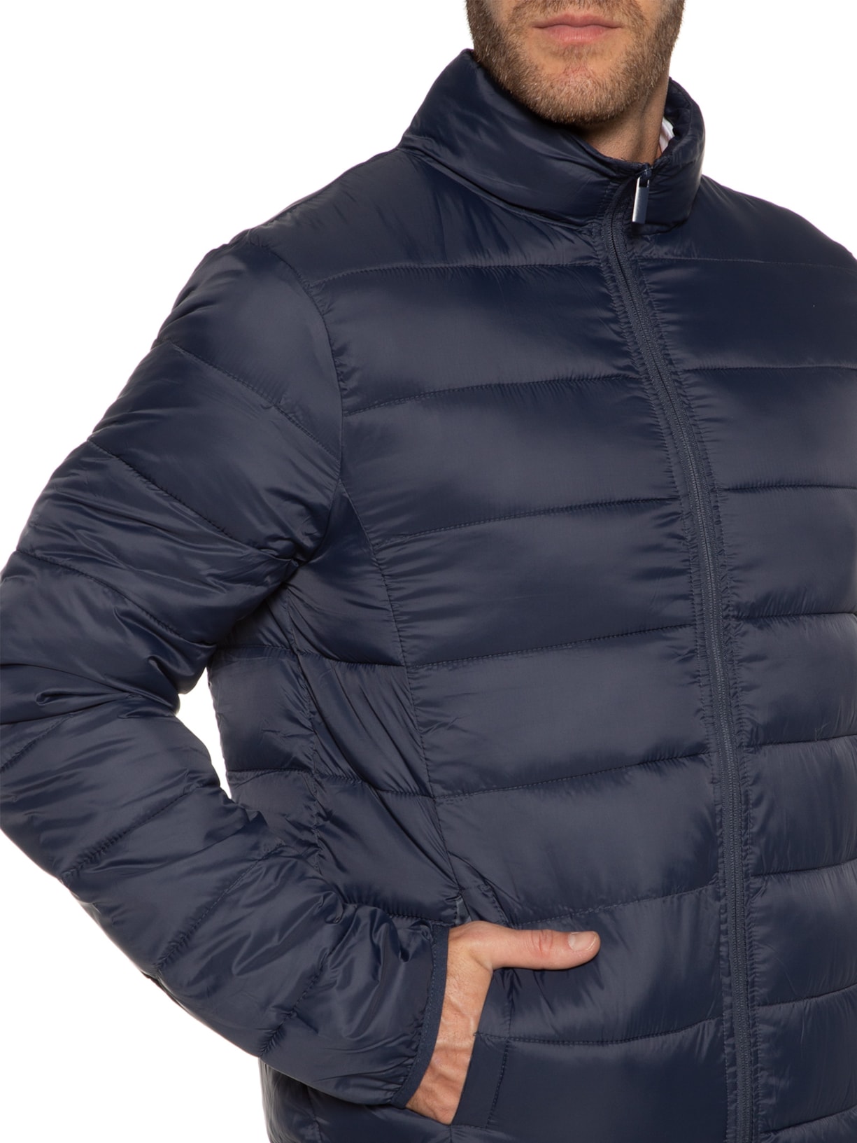 Jaqueta Masculina Básica Puffer Azul '2 Essential