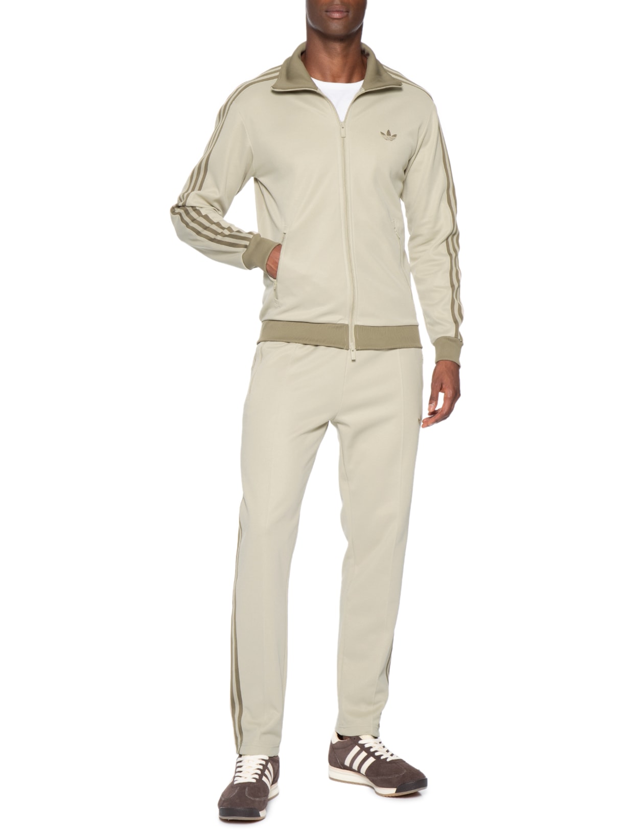 Jaqueta Masculina Beckenbauer Bege Adidas Originals
