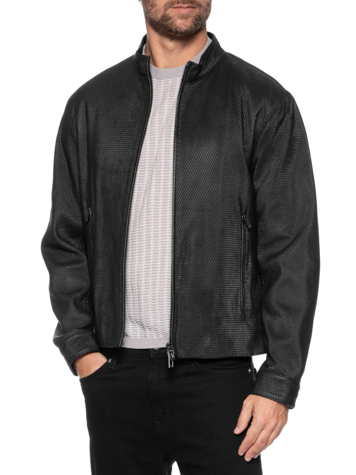 Jaqueta Masculina Blouson Preto Emporio Armani