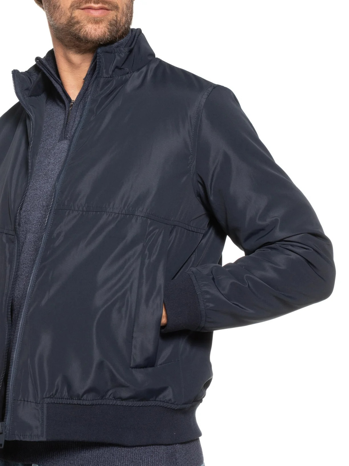 Jaqueta Masculina Bomber Azul  '2 Essential