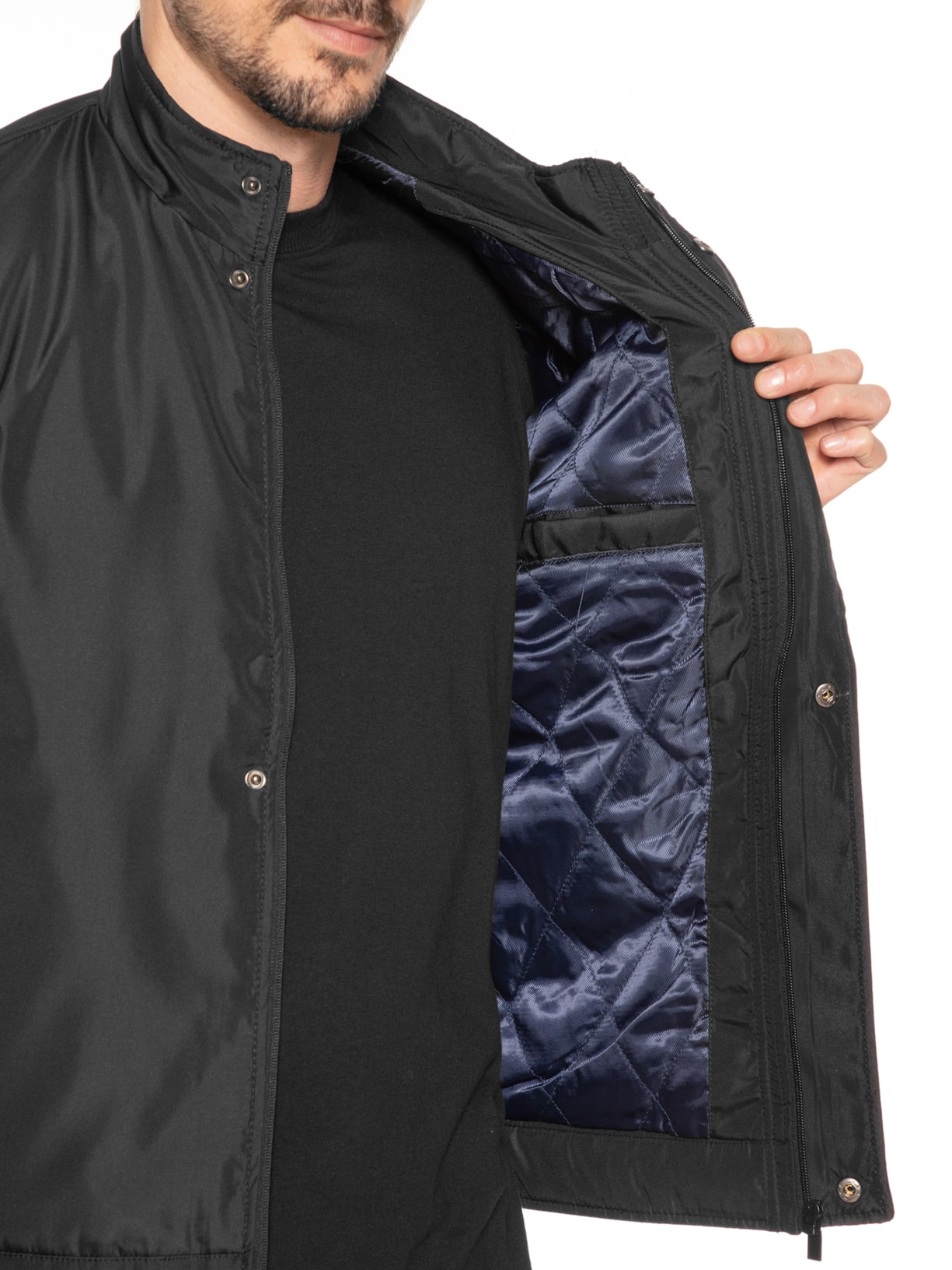 Jaqueta Masculina Bomber Casual Preto Basiq Men