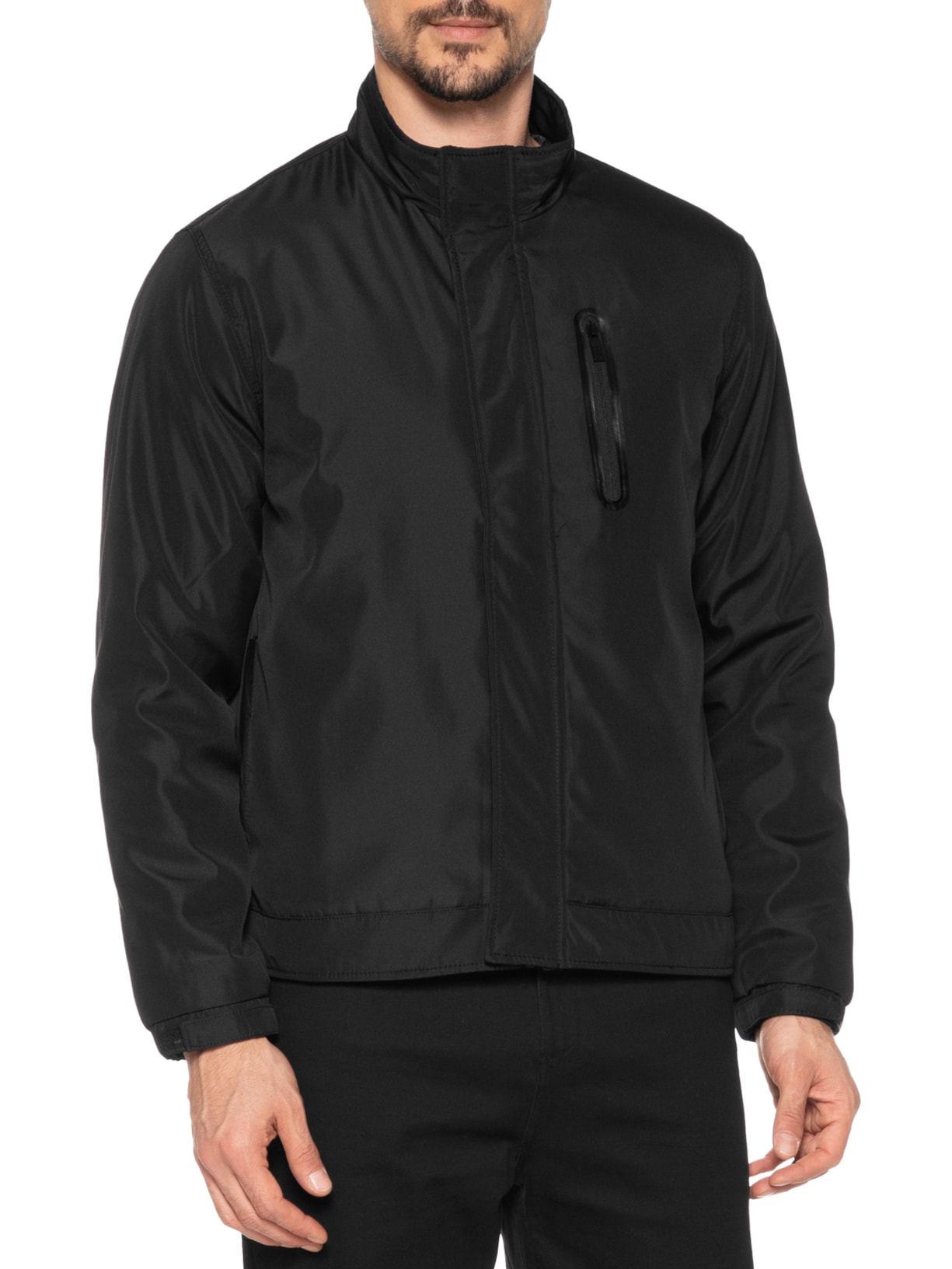 Jaqueta Masculina Bomber Casual Preto Basiq Men