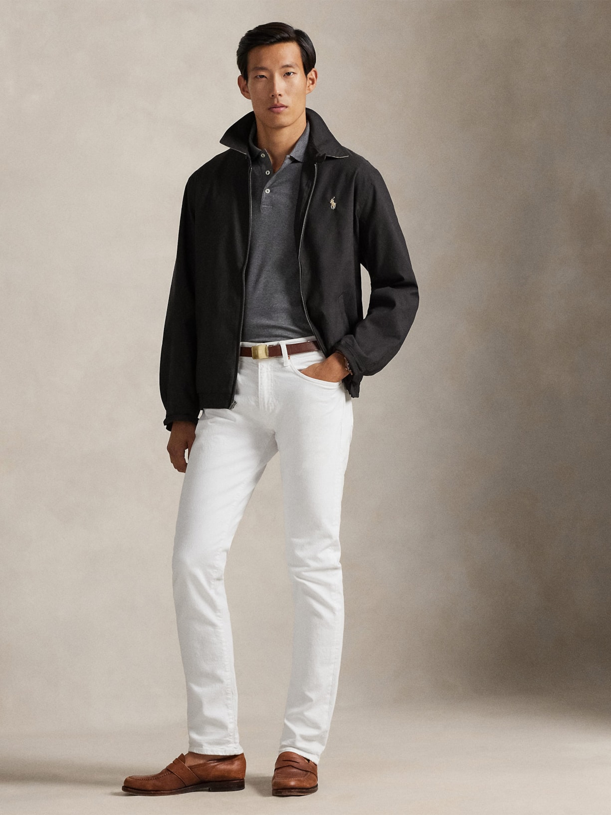 Jaqueta Masculina Bomber Classic Logo Preto Polo Ralph Lauren