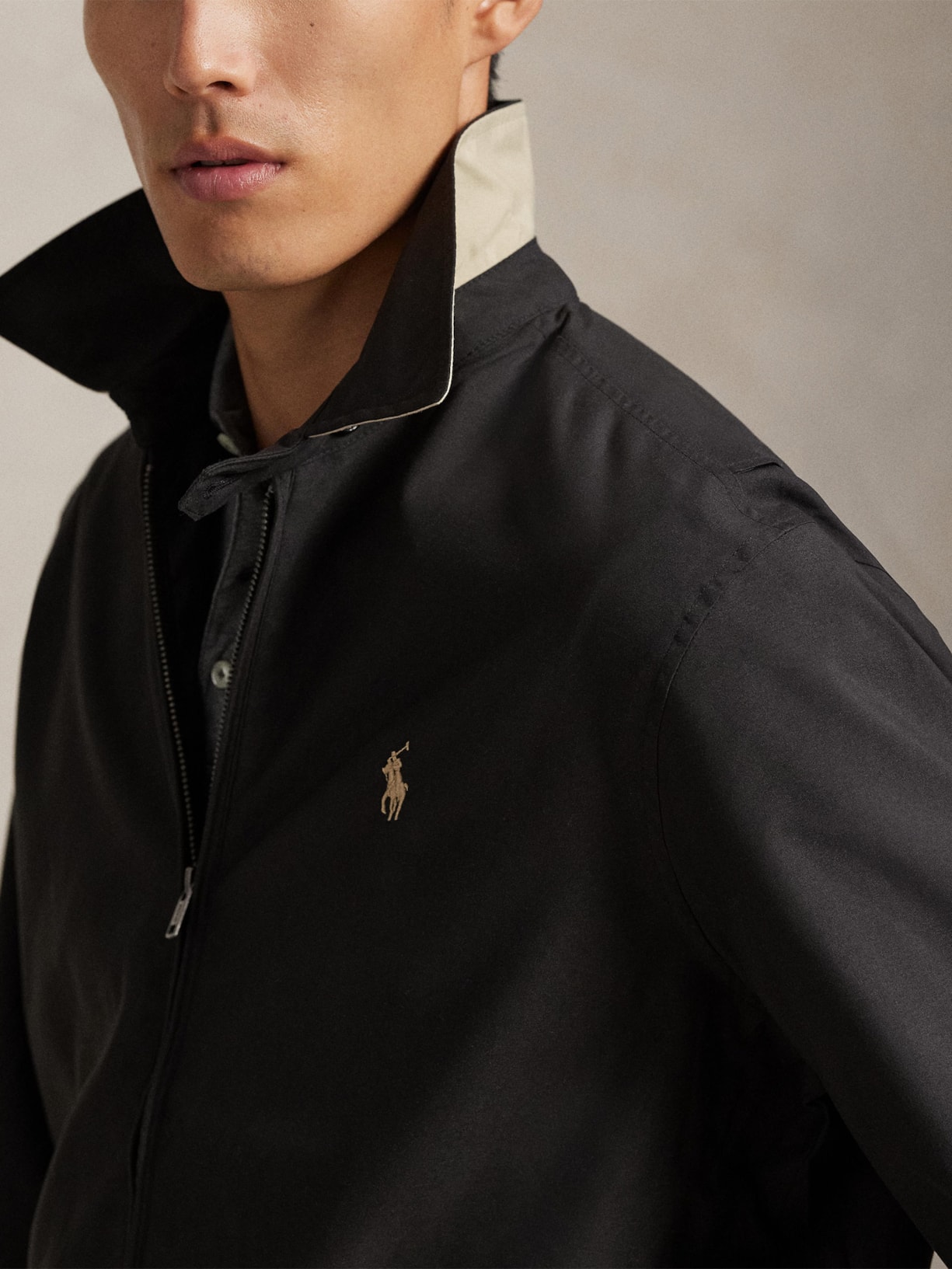 Jaqueta Masculina Bomber Classic Logo Preto Polo Ralph Lauren