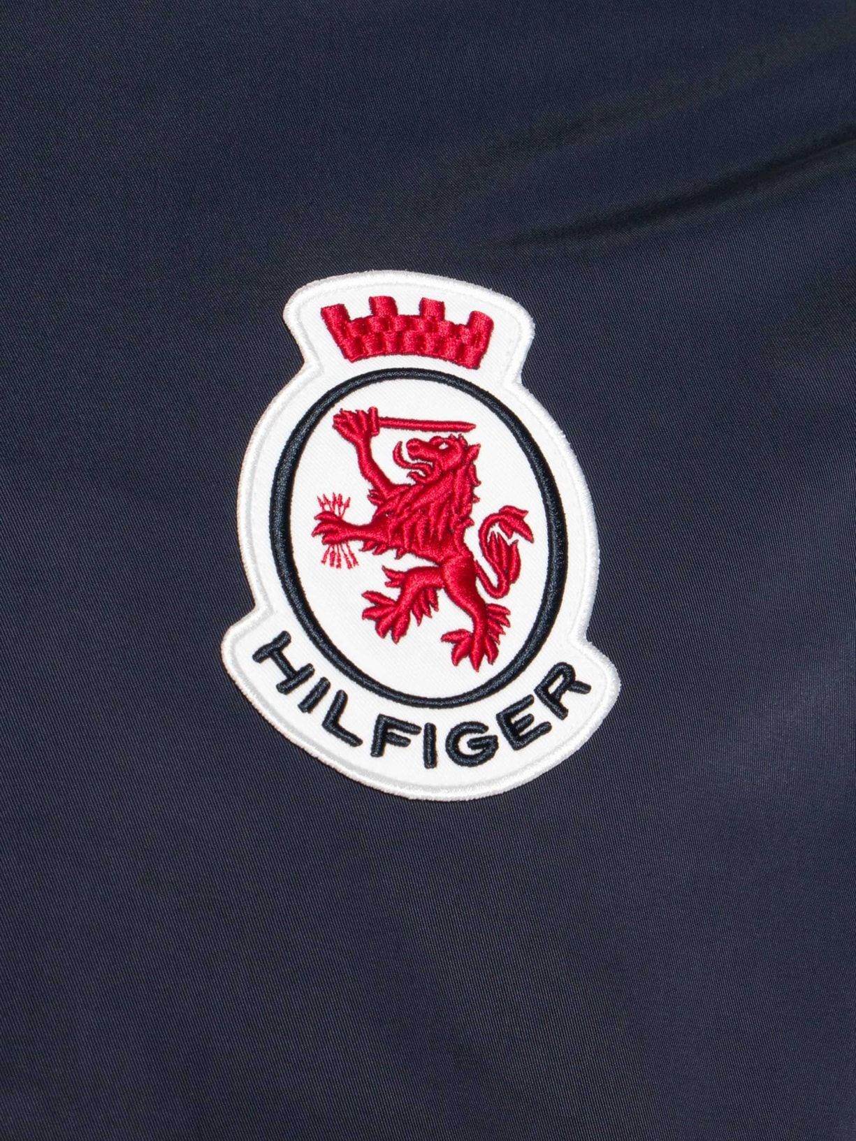 Jaqueta Masculina Bomber Com Brasão Bordado Azul Tommy Hilfiger