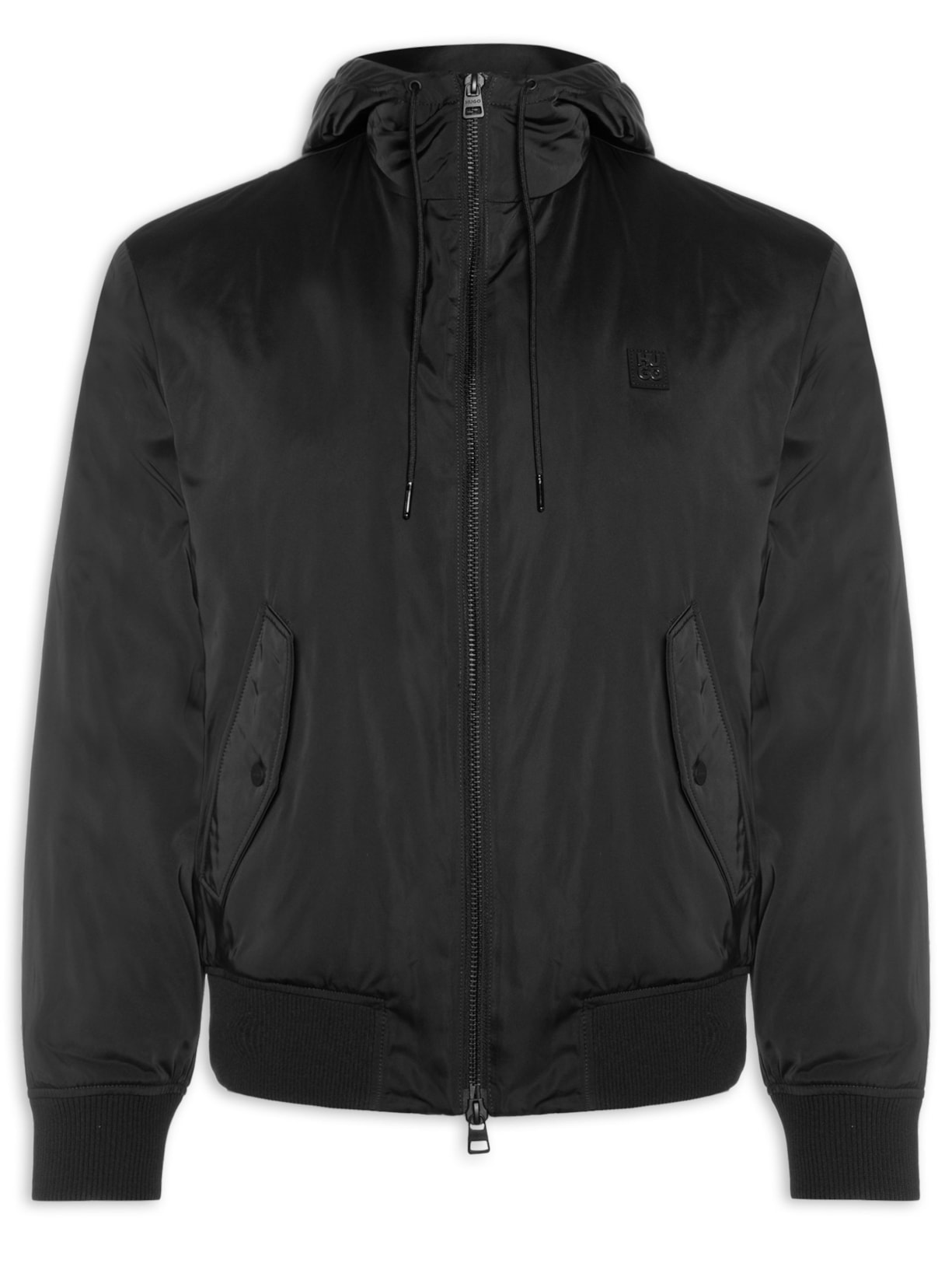 Jaqueta Masculina Bomber com Capuz Bernando2441 Preto Hugo