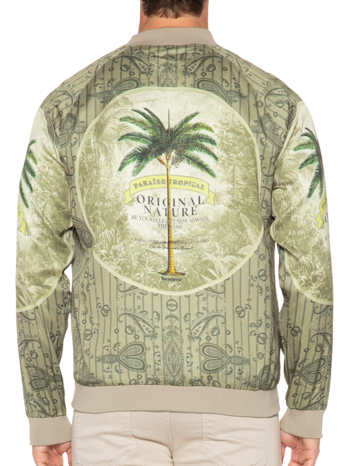 Jaqueta Masculina Bomber Coqueiro Bege Reserva