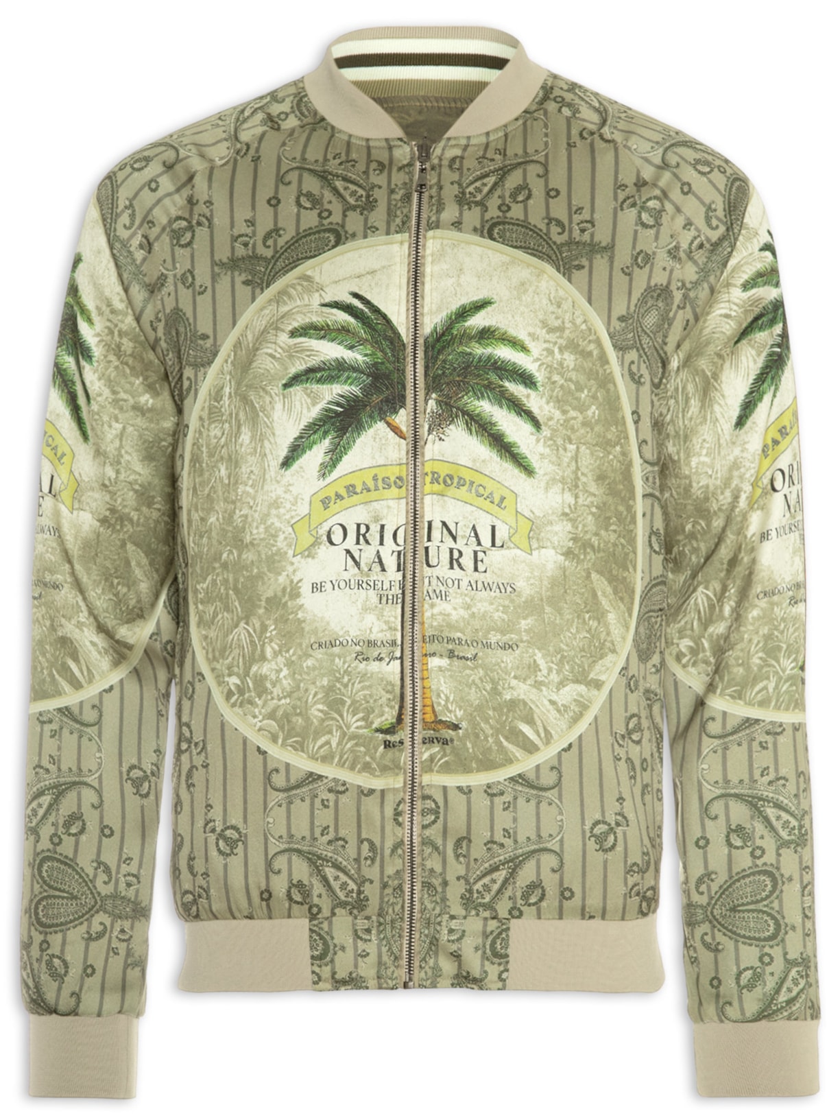 Jaqueta Masculina Bomber Coqueiro - Bege