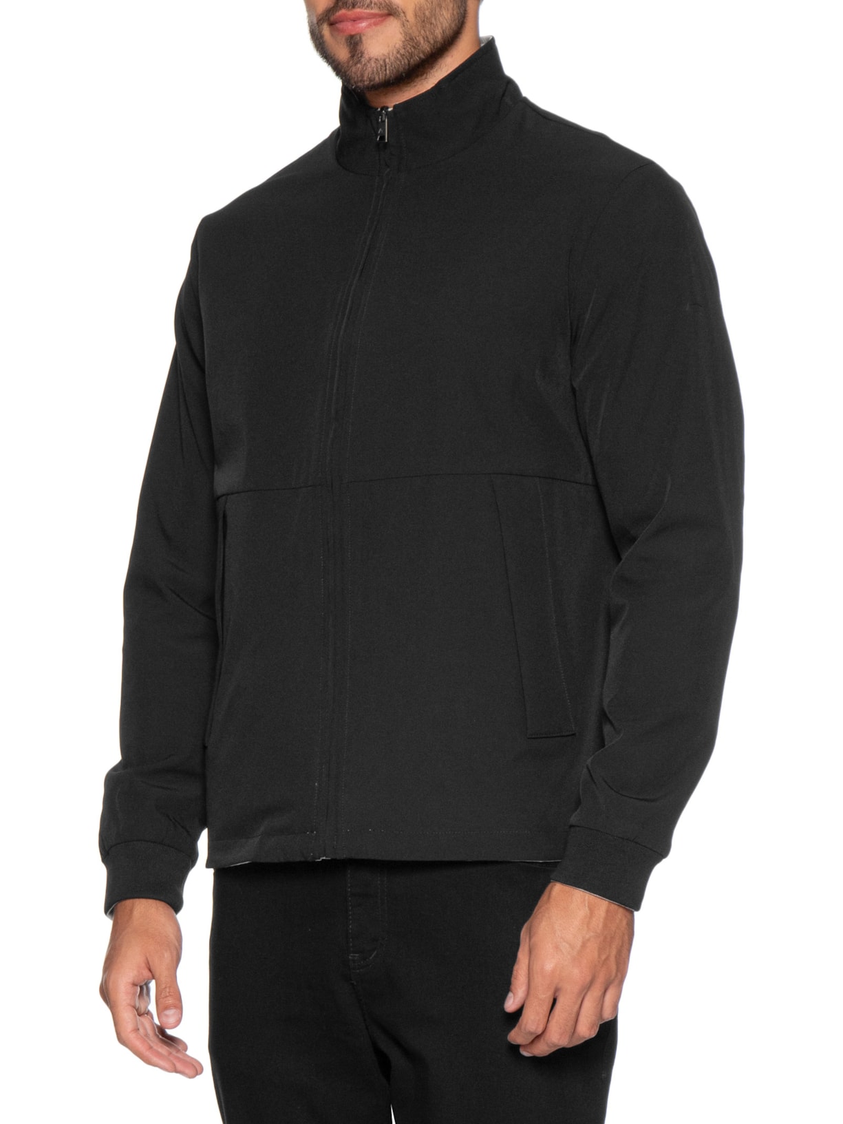 Jaqueta Masculina Bomber Corta Vento Dupla Face Liquid Repeler Preto Aramis