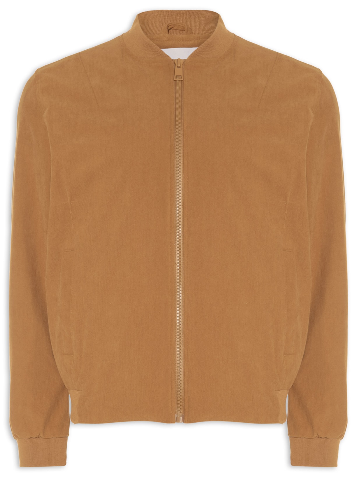 Jaqueta Masculina Bomber em Cotelê Bege '2 Essential