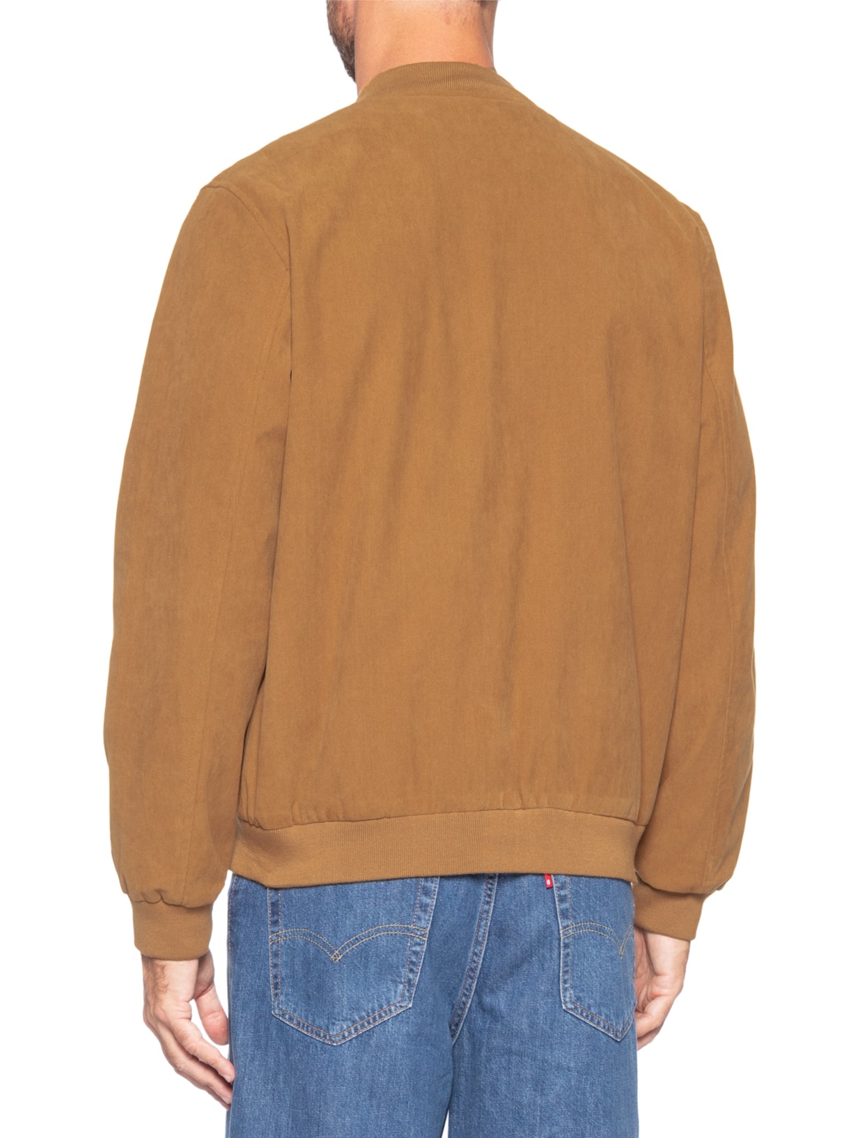 Jaqueta Masculina Bomber em Cotelê Bege '2 Essential