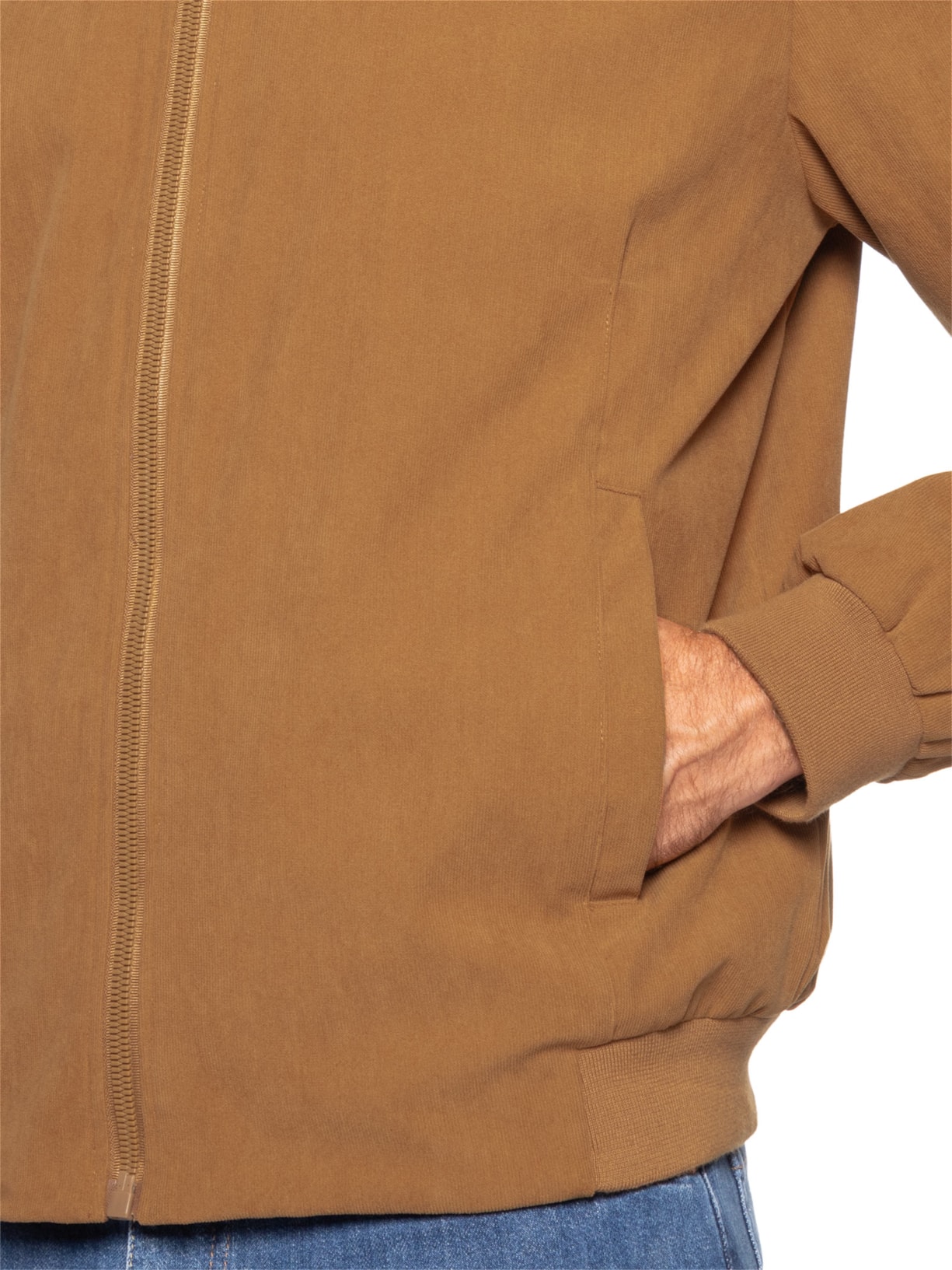 Jaqueta Masculina Bomber em Cotelê Bege '2 Essential