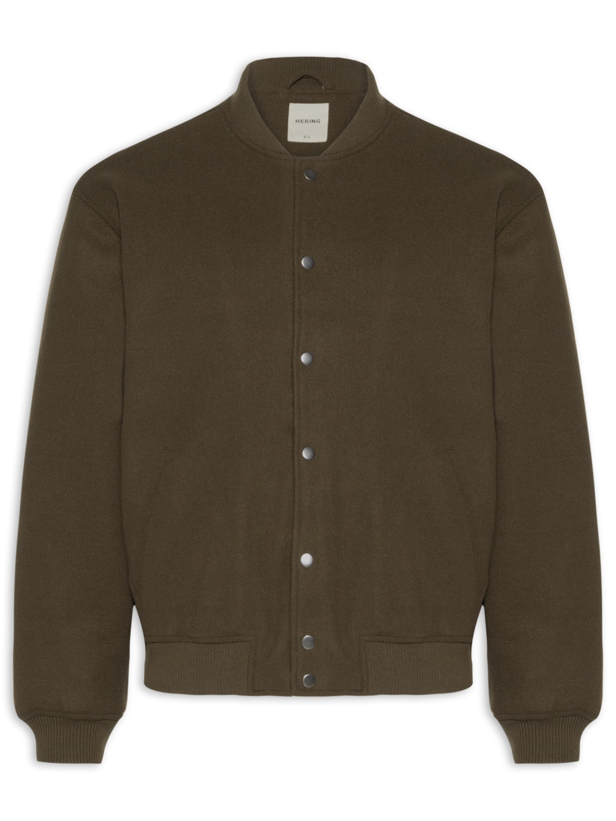 Jaqueta Masculina Bomber Em Lã Batida - Marrom