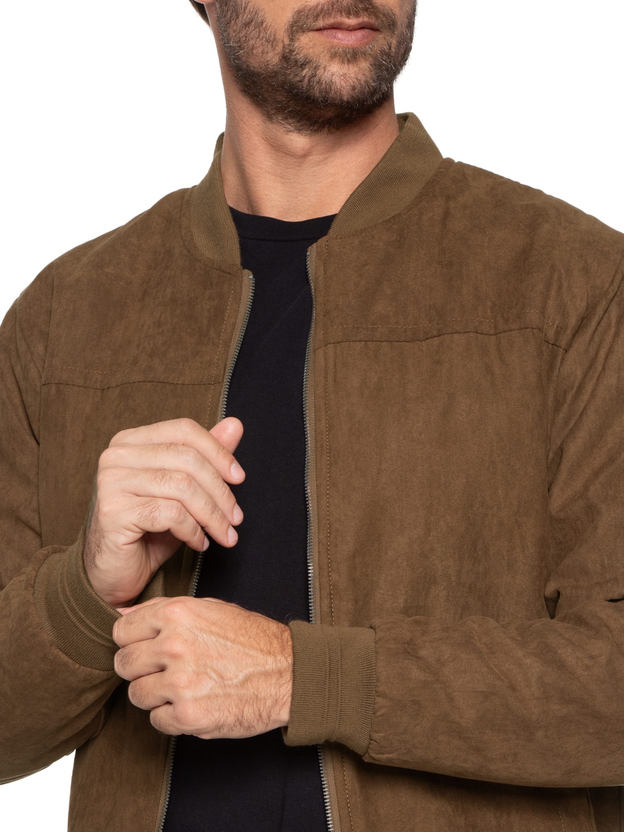 Jaqueta Couro Camurça Jaqueta Bomber Masculina Camurça Jaqueta