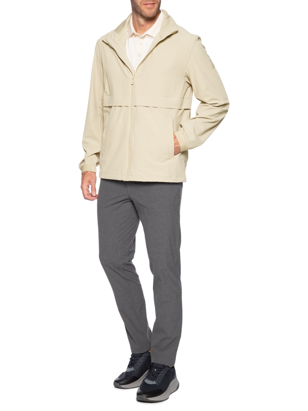 Jaqueta Masculina Bomber H Coiner Bege Boss