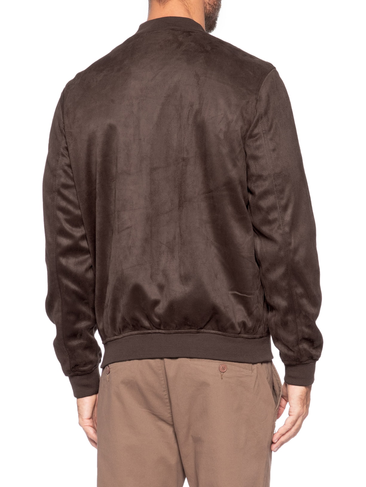 Jaqueta Masculina Bomber Suede Marrom '2 Essential