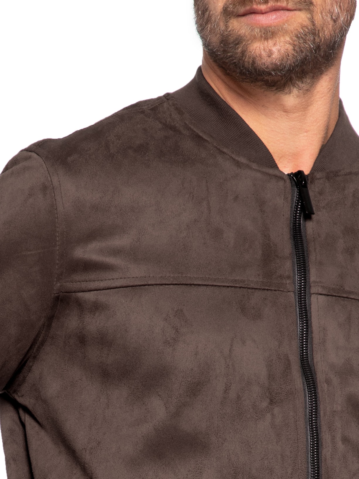 Jaqueta Masculina Bomber Suede Marrom '2 Essential