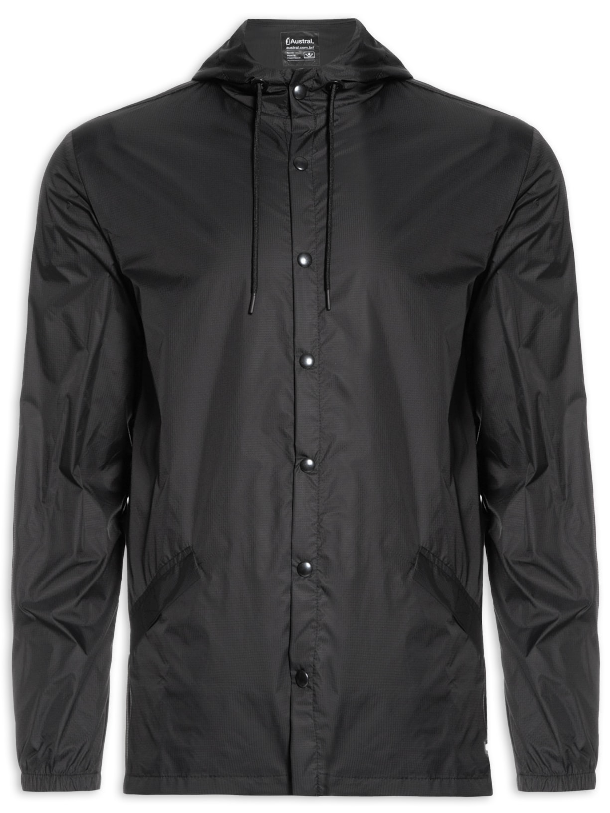 Jaqueta Masculina Capa De Chuva - Preto