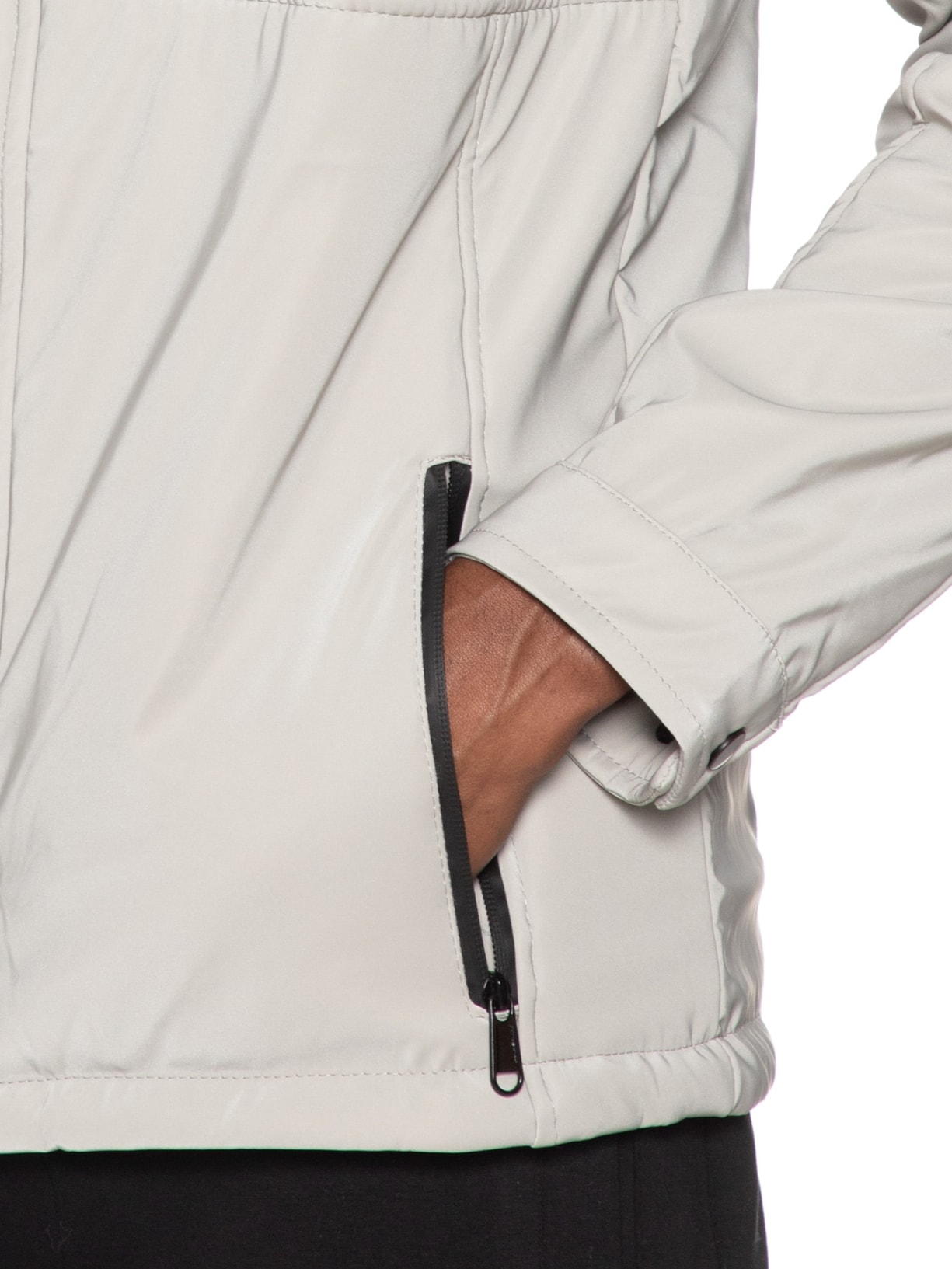 Jaqueta Masculina Casual Básica Com Capuz Cinza Basiq Men
