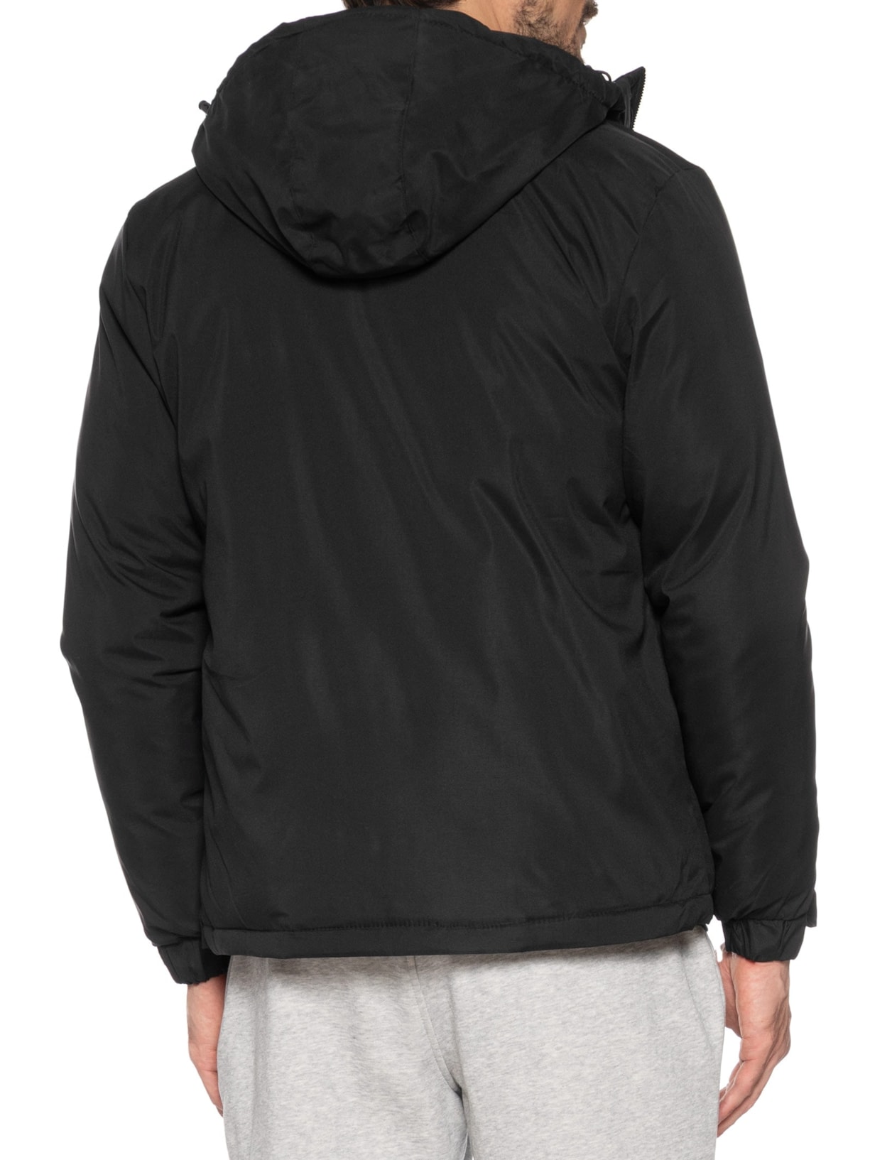 Jaqueta Masculina Casual Básica Com Capuz Preto Basiq Men