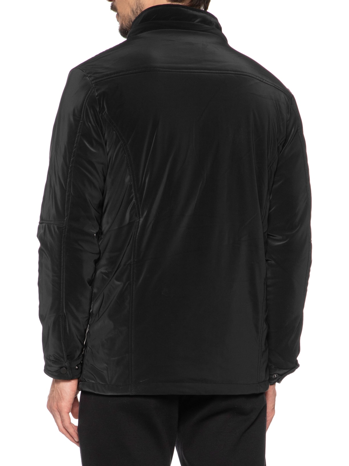 Jaqueta Masculina Casual Básica com Capuz Preto Basiq Men