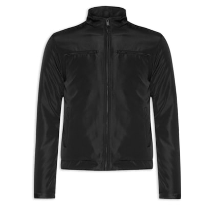 Jaqueta Masculina Casual Bolsos - Preto