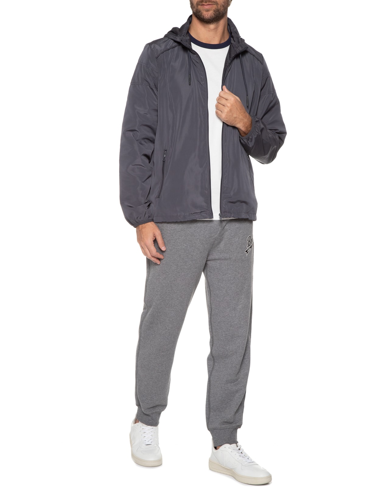 Jaqueta Masculina Casual Cinza '2 Essential