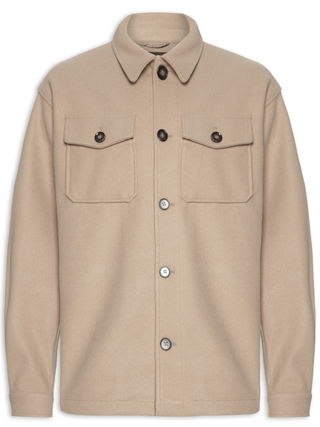 Jaqueta Masculina Casual Com Bolso - Bege