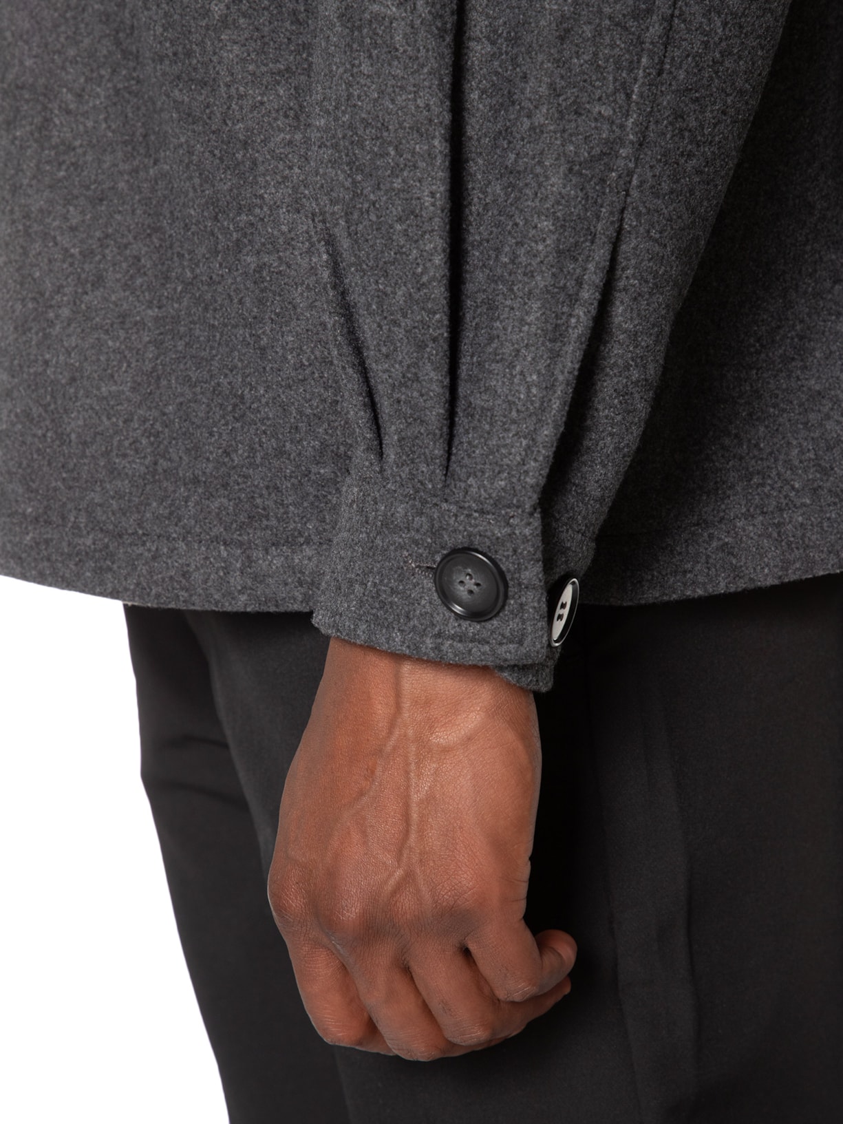 Jaqueta Masculina Casual Com Bolso Cinza Basiq Men