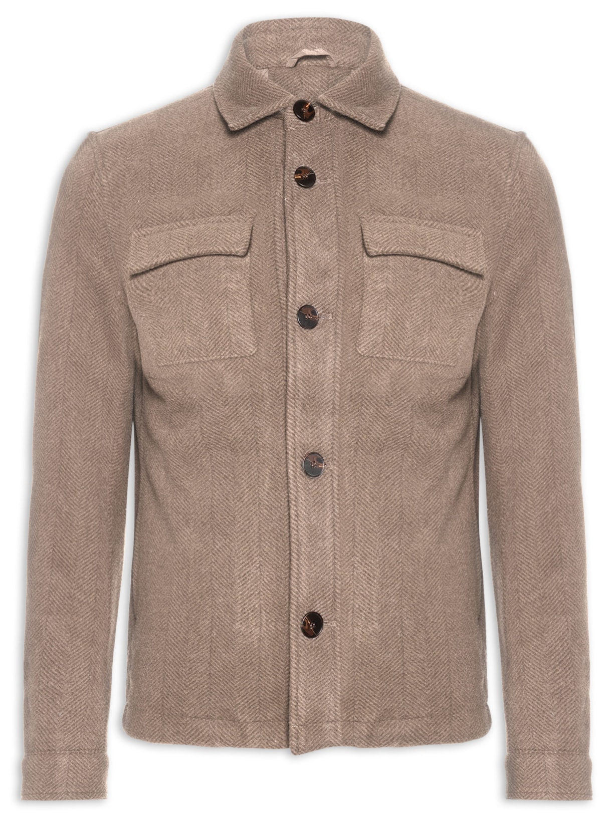 Jaqueta Masculina Casual Com Bolso Frontal - Bege