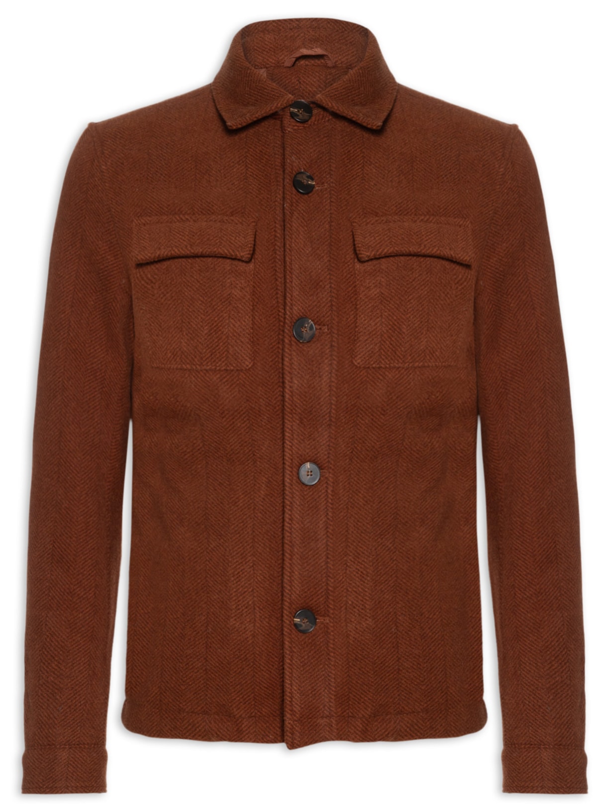 Jaqueta Masculina Casual Com Bolso Frontal Bege  Basiq Men