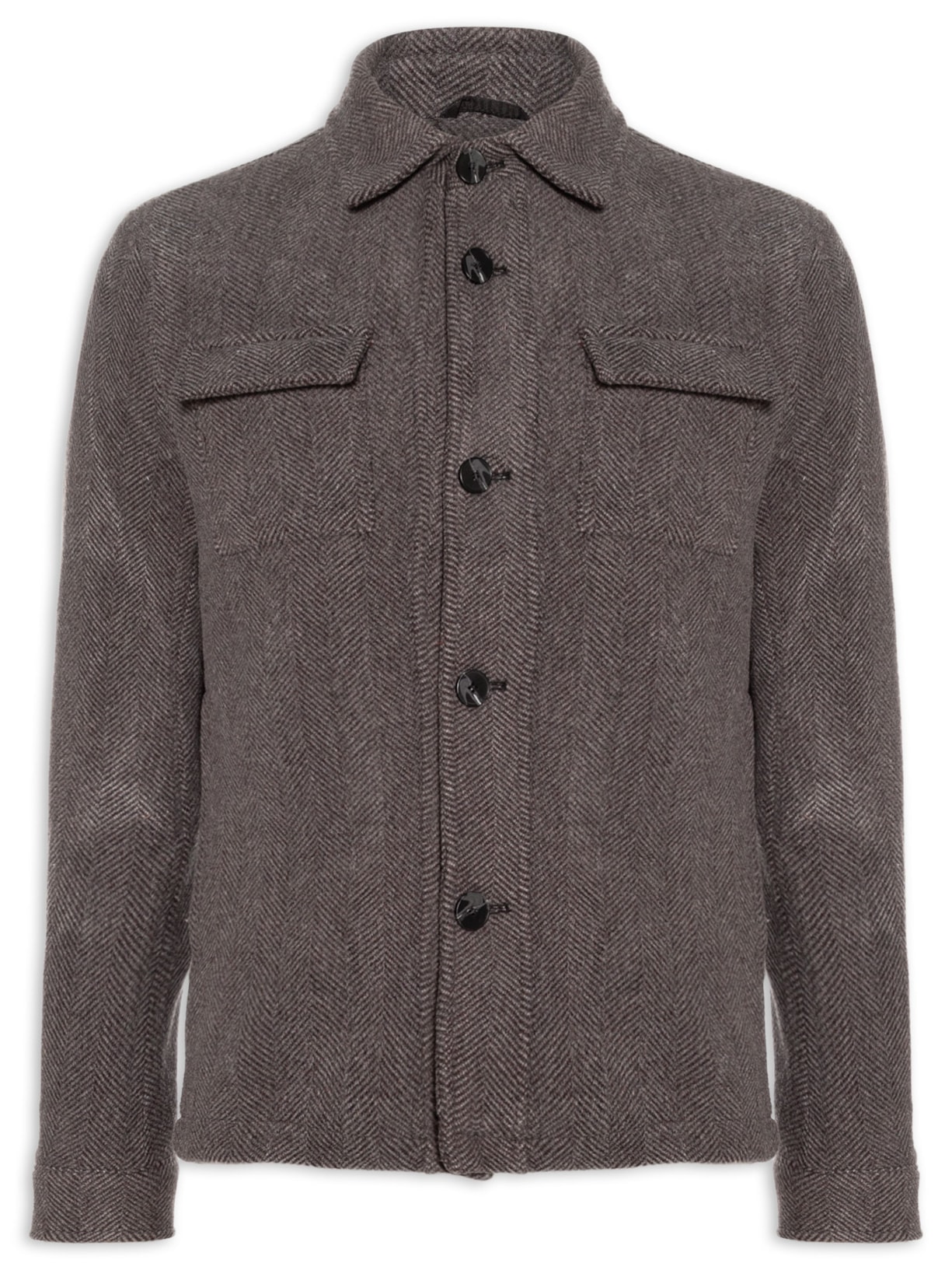 Jaqueta Masculina Casual Com Bolso Frontal - Cinza