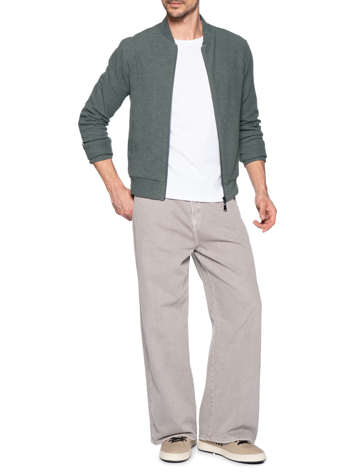 Jaqueta Masculina Casual Indaia Co Cinza Reserva