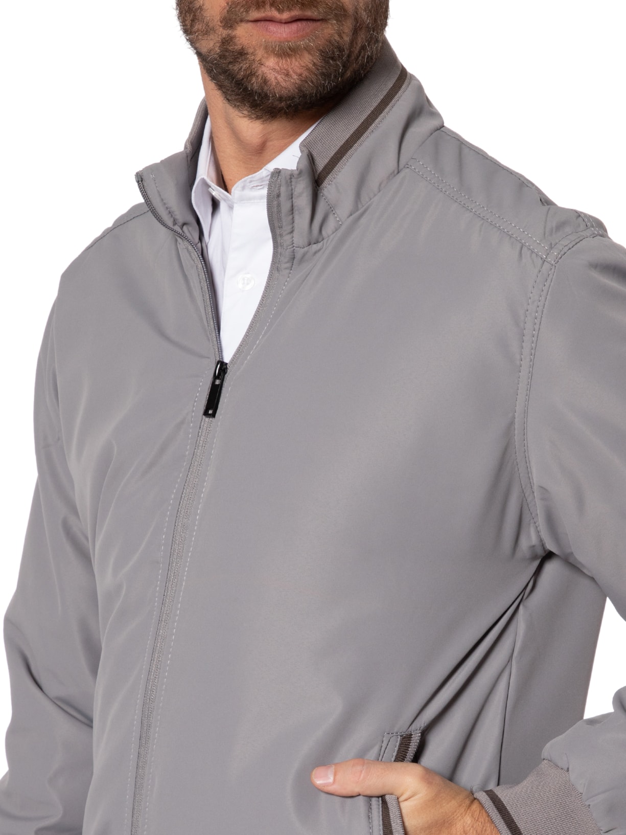 Jaqueta Masculina Cinza '2 Essential