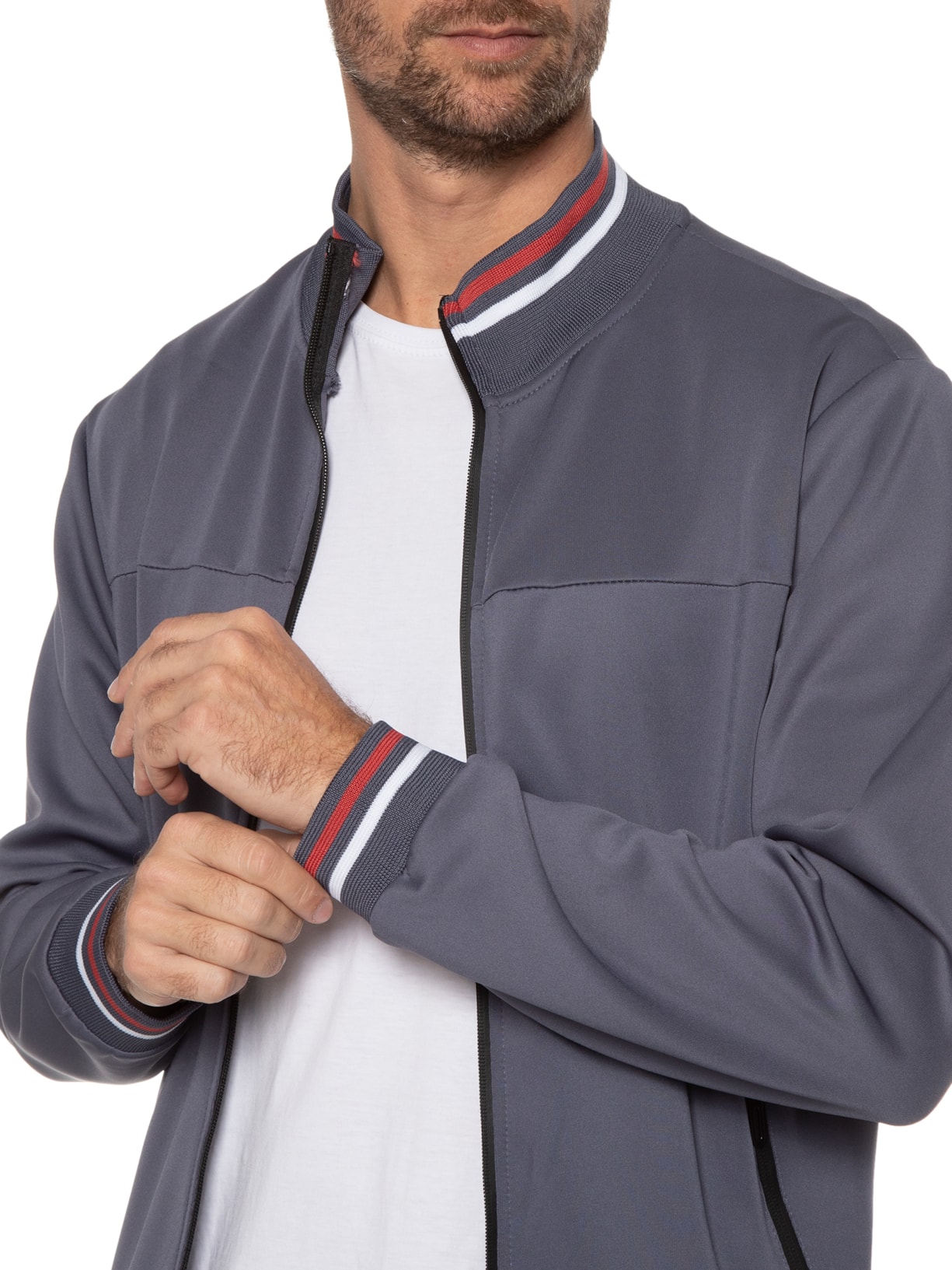 Jaqueta Masculina Cinza '2 Essential