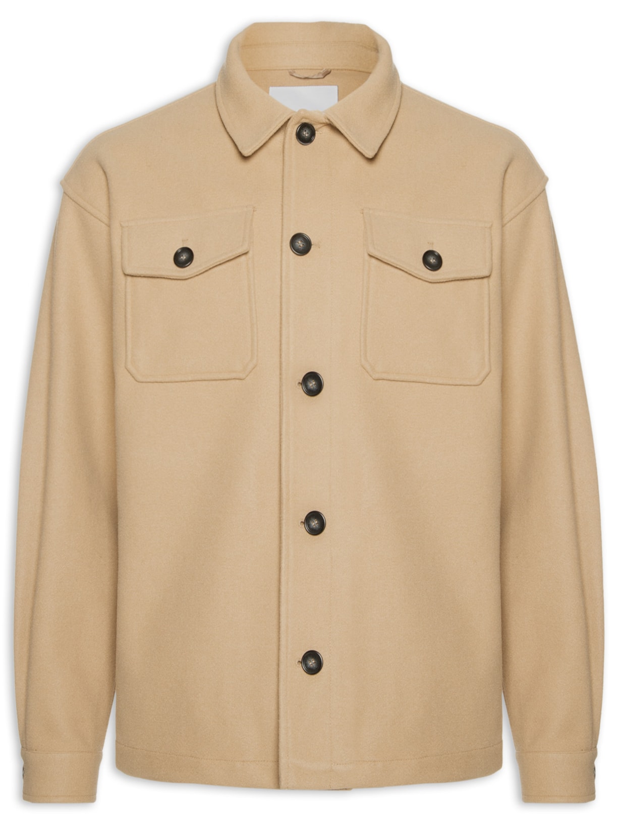 Jaqueta Masculina com Bolso - Bege