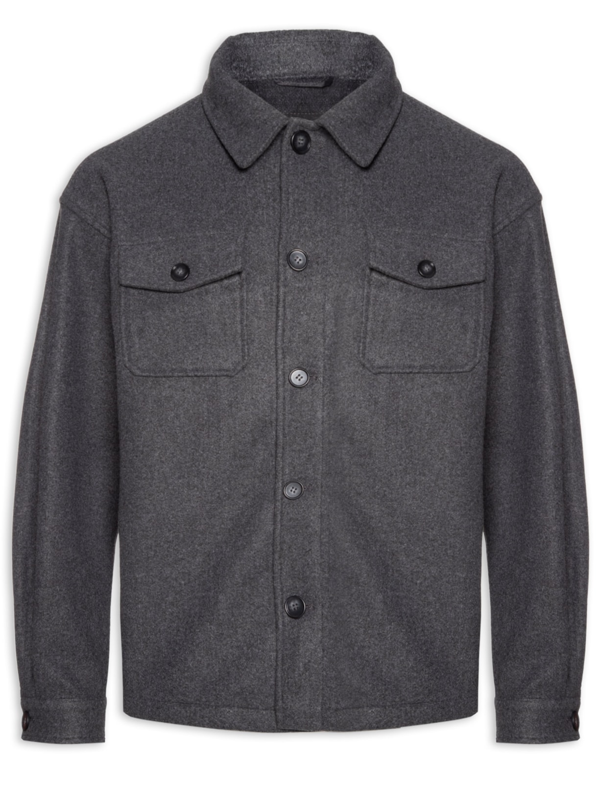 Jaqueta Masculina com Bolso - Cinza