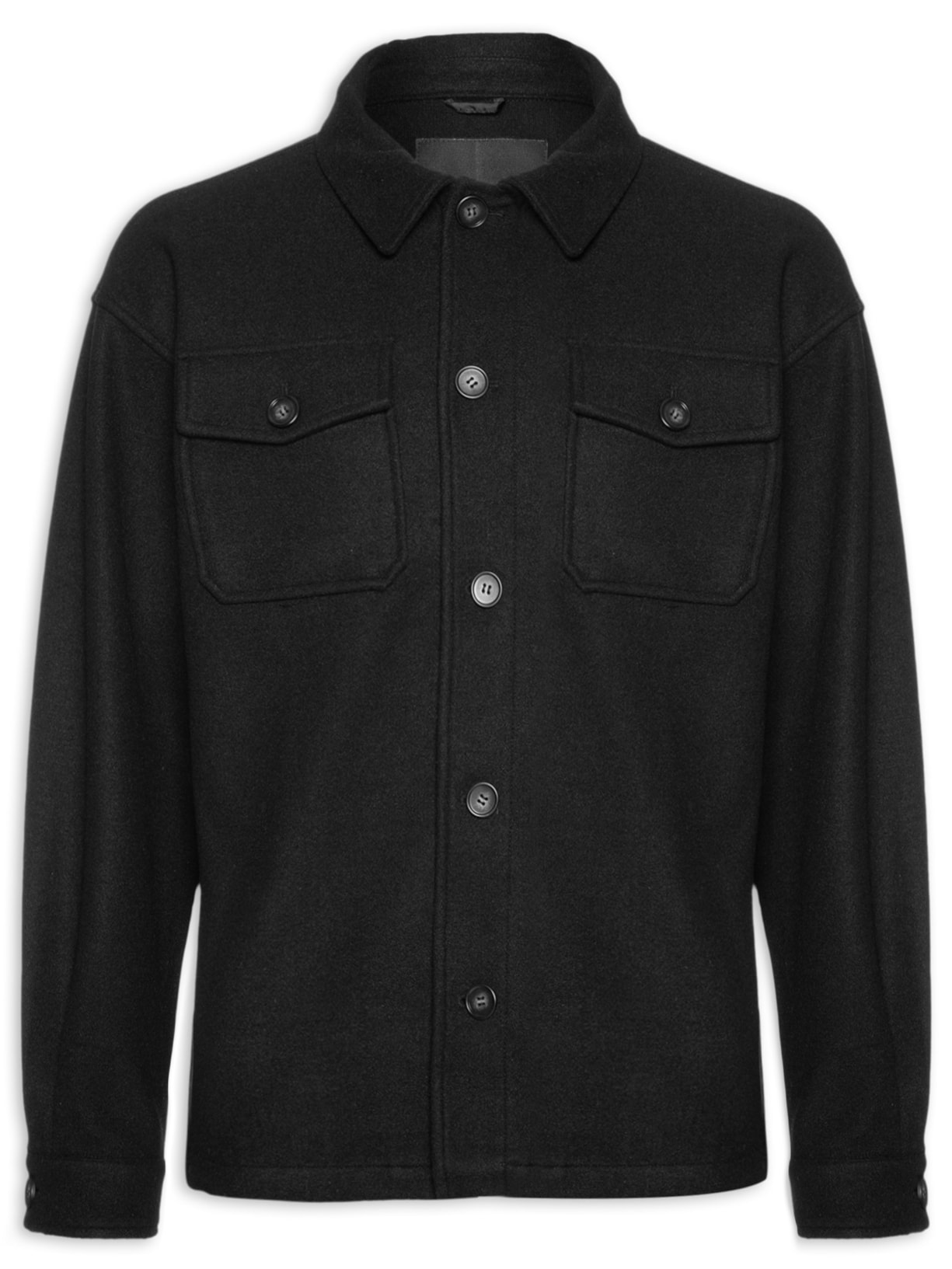 Jaqueta Masculina com Bolso - Preto